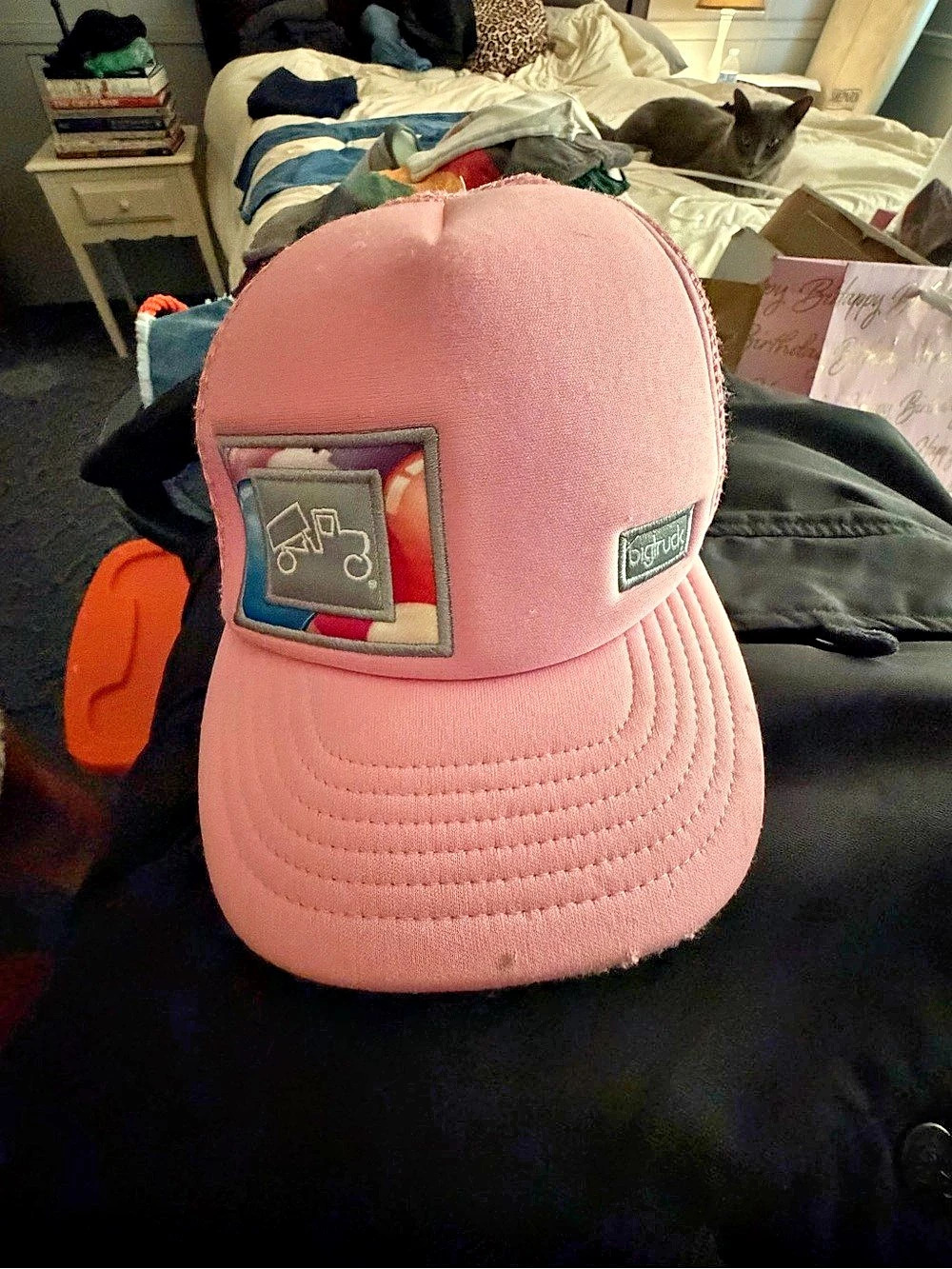 Little Girls Big Truck Pink Trucker Hat